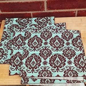 Square Turquoise & Brown Napkins